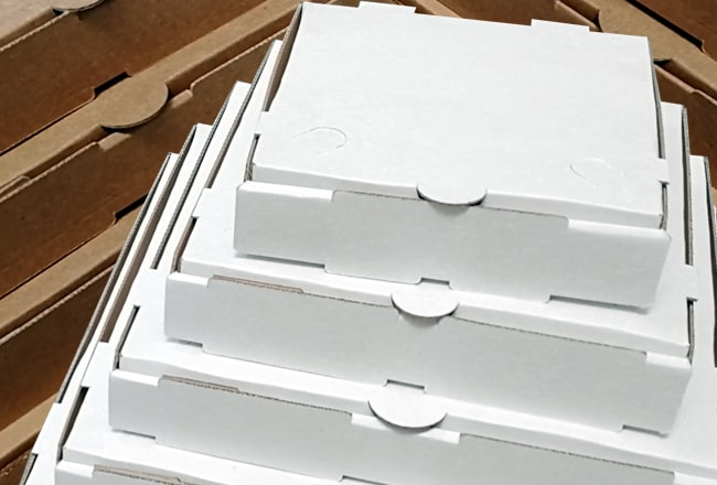 plain pizza boxes