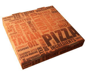 TEXT Print Double Fold pizza boxes